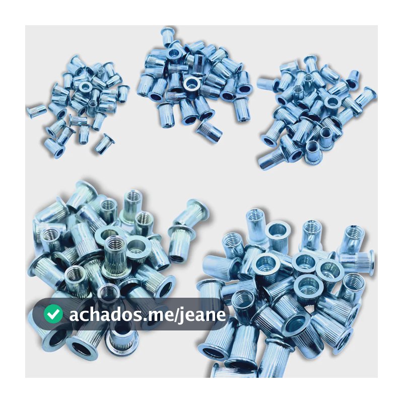 150 Rebites Rosca Interna M4 M5 M6 M8 M10 Kit 30 Uni Cada