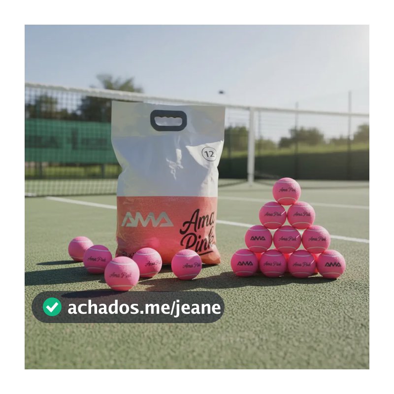 Pack 12 Bolinhas Bola De Beach Tennis Ama Sport Pink Rosa