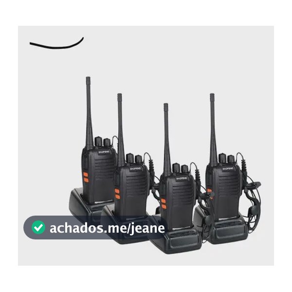 4 Rádio Comunicador Walktalk Baofeng Longa Distáncia + Fone Bandas De Freqüência 400-470mhz
