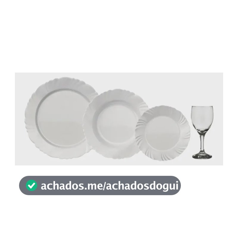 Conjunto Jantar Nadir Opaline Branco 16 Peças Vidro Temperado