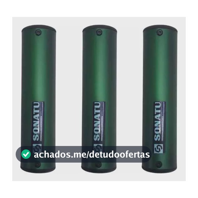 Ganzá Médio 15 X 4 Cm Em Alumínio - Kit 3 Peças Verde Brilhante