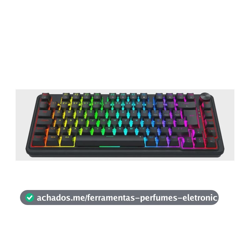 Teclado Magnético Redragon Ucal 8000k Polling Rate 0.01mm Rapid Trigger/socd Rgb Switch Ultramag Padrão Abnt2 Com Knob De Volume Preto Português Brasil