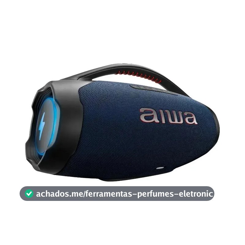 Caixa de Som Boombox Plus AIWA BBS-01-LBL 200W Bluetooth 30H IP66 USB RGB