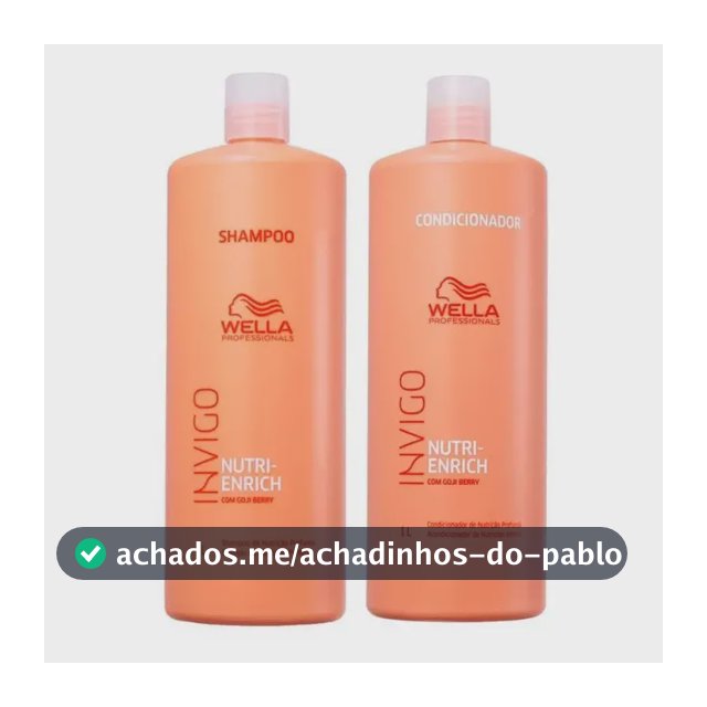 Kit Wella Pro Invigo Enrich Shampoo 1l + Condicionador 1l