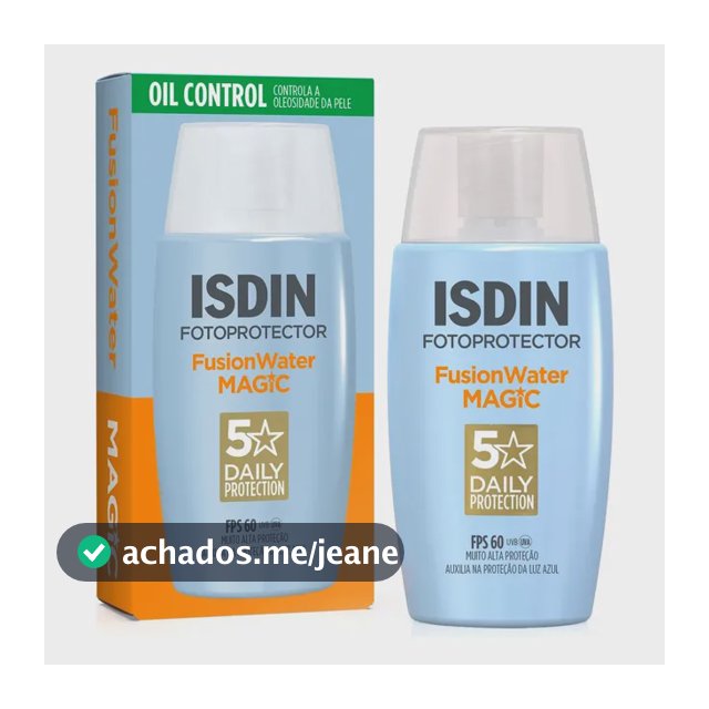 Isdin Protetor Solar Facial Fusion Water 5 Stars Sem Cor Fps 60 - 50ml