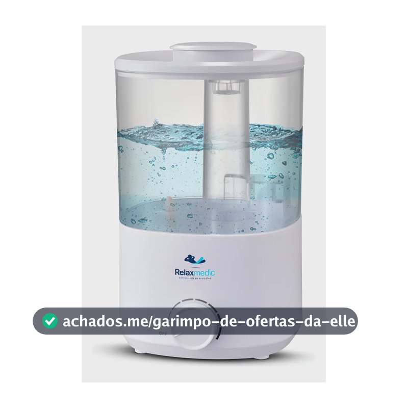 Umidificador Ayro 2l Com Névoa Contínua Relaxmedic Branco 127/220v