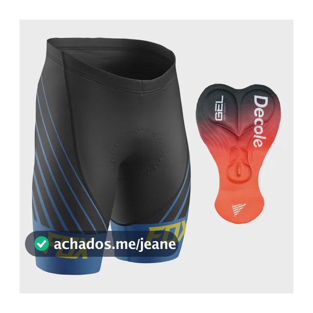 Bermuda Ciclismo Forro Gel D80 Azul Mtb Bike Shorts Fox
