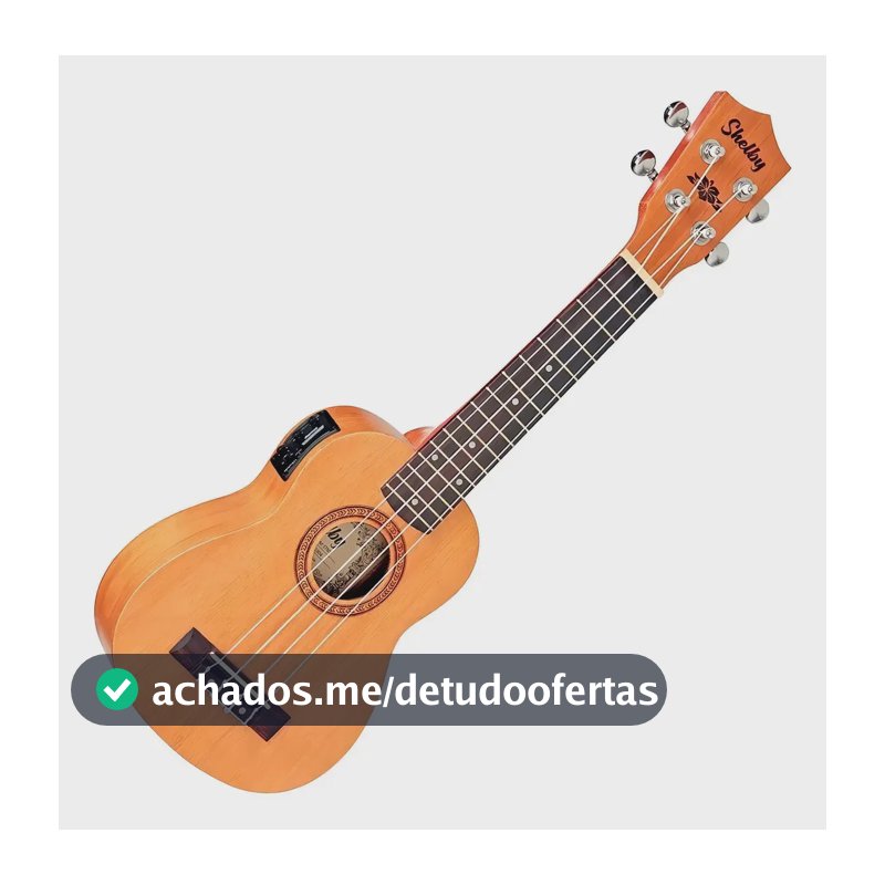 Ukulele Elétrico Soprano Afinador Embutido Su21me Shelby