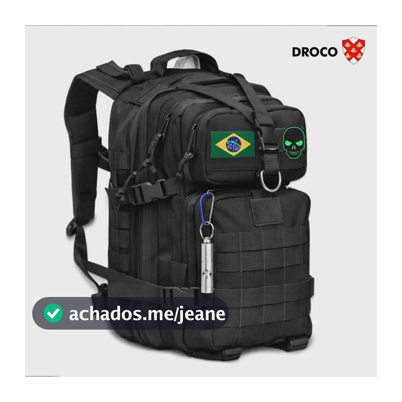 Mochila Tatica 50l Grande Militar Impermeavel Reforçada Resistente Viagem Cor Preto