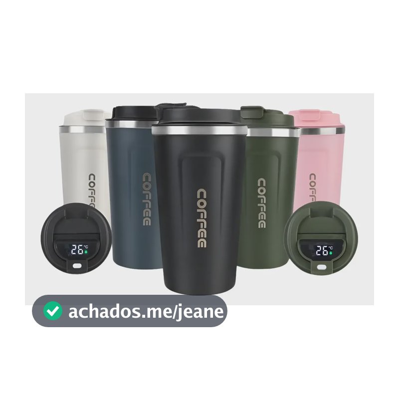 Caneca Copo Termico Coffee Inox Com Tampa Anti-vazamento Branco Coffee