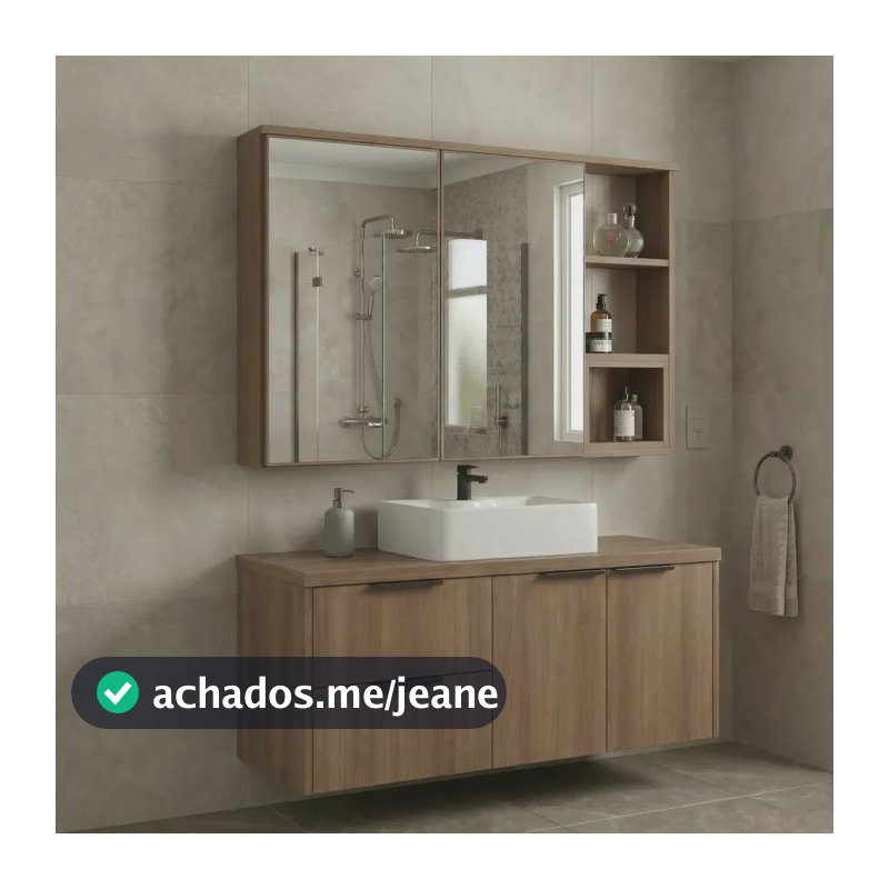 Conjunto Gabinete Para Banheiro Suspenso Com Cuba Branco