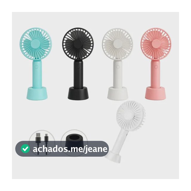 Mini Ventilador De Mão Portátil Recarregável Para Extensão