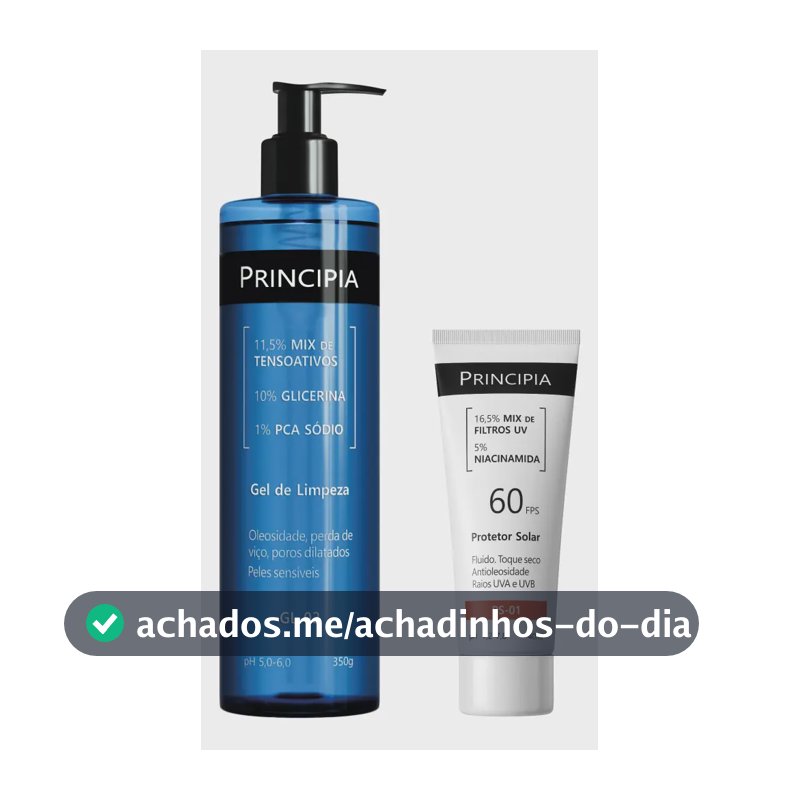 Principia Kit Gel De Limpeza Gl-02 + Protetor Solar Fps 60 Todo Tipo De Pele Dia/noite
