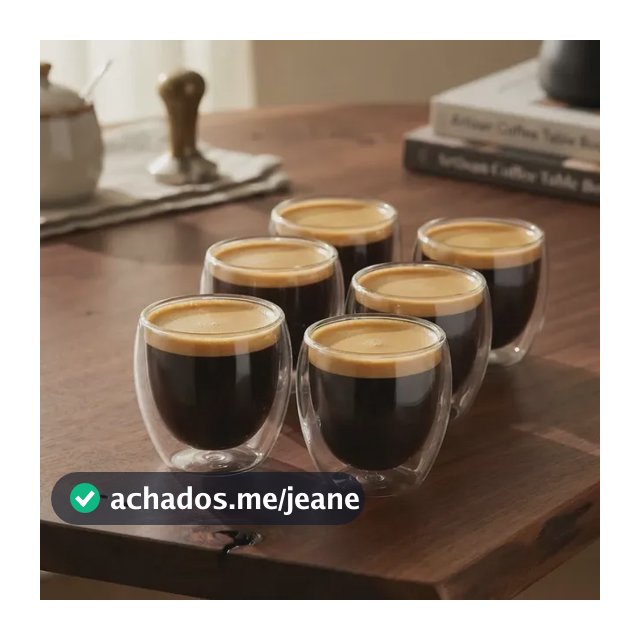 Copos De Vidro Borosilicato Duplo Nespresso 6 Unidades Cor Transparente