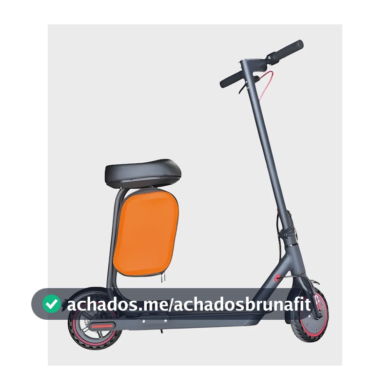 Patinete Elétrico Dobrável Portátil 30km/h Banco Bolsa 350w Preto
