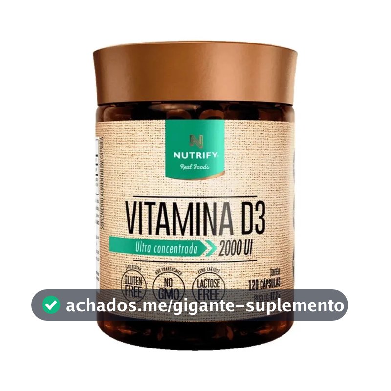 Vitamina D3 Nutrify em cápsula Sem sabor de 120 un