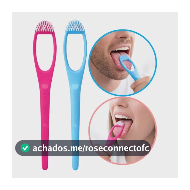Limpador De Língua E Escova Dentalclean Hálito Fresco 2 Em 1 Multicolorido
