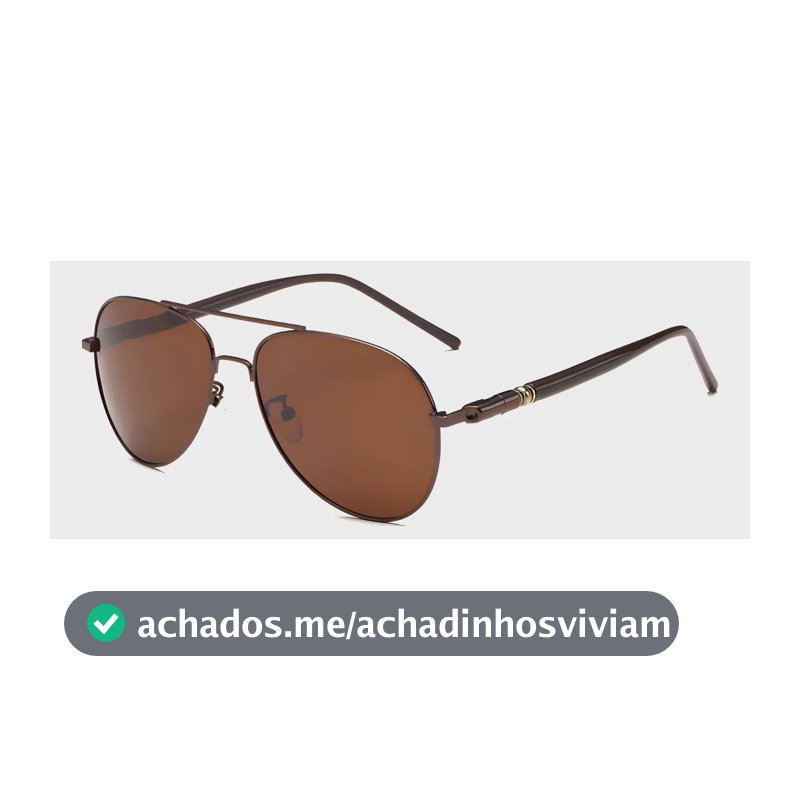 Óculos de Sol Bulier Modas Aviador Marrom Uv400