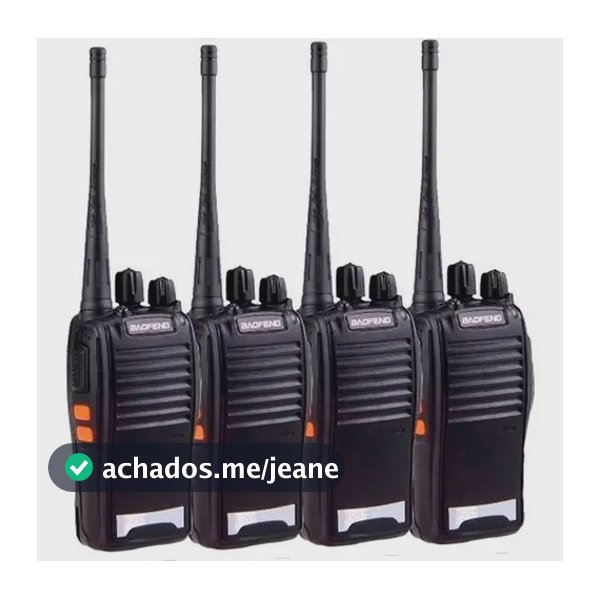 Kit Com 4 Radios Baofeng 777s Bandas De Freqüência 433 Cor Preto 127/220v