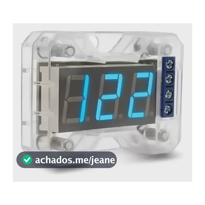 Voltímetro Digital Expert Vex 1.0 Som Automotivo Led Azul