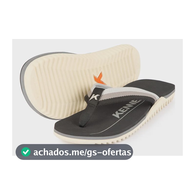 Sandália Kenner Unissex Nk6 Pro Branco/preto/cinza Liso 43