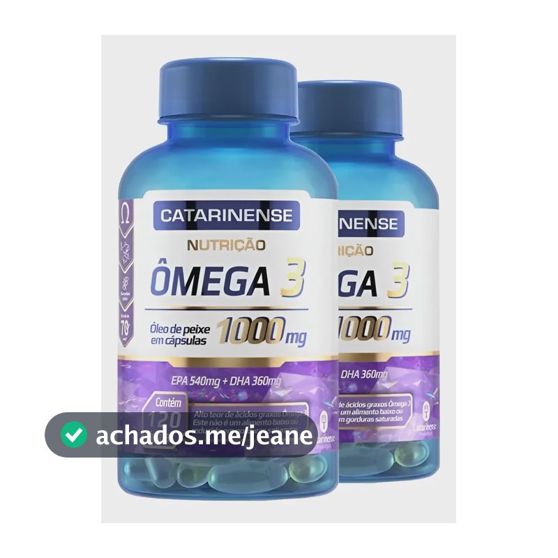 2x Ômega 3 Original Catarinense Pharma 1000mg 120 Cápsulas Sem Sabor