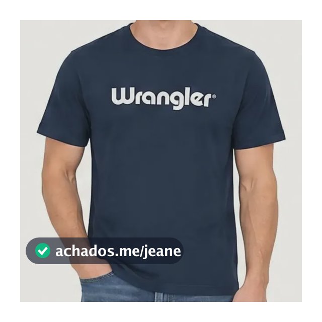 Camiseta Wrangler T-shirt Masculina 100% Algodão Urbana Azul-marinho G
