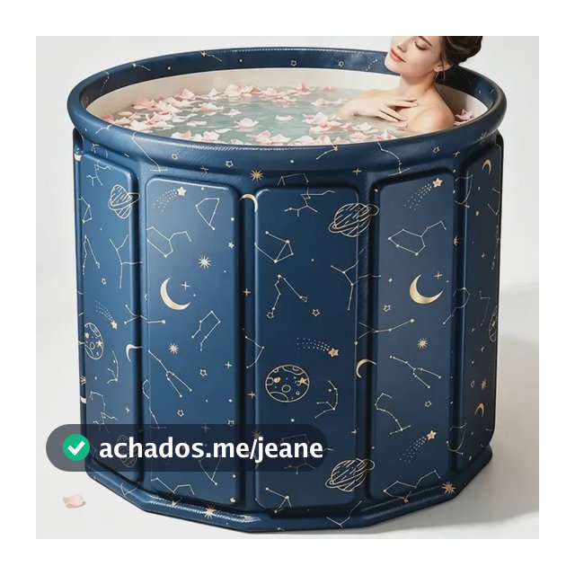 Banheira Dobrável 254l Spa Adulto Ofurô Ou Gelo Portátil Azul Estrela Do Céu