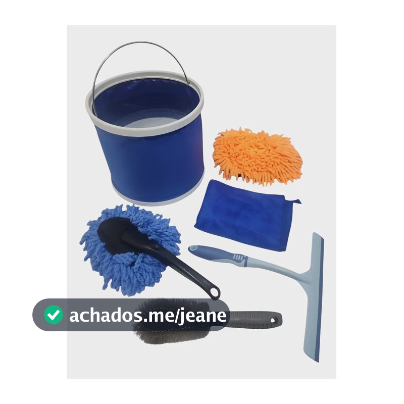 Kit Limpeza Automotiva Luva Microfibra Lavagem 6