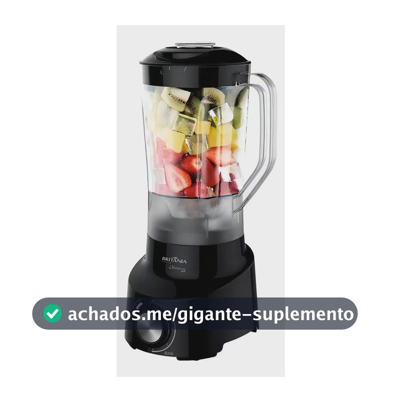 Liquidificador Diamante 800 Pt Britânia 4 Velocidades Cor Preto