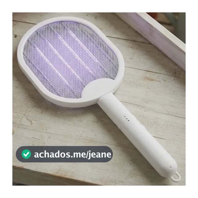 Raquete Mata Mosquitos 360° Usb Atrai Insetos Recarregável Branco