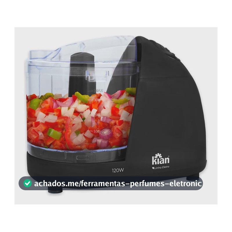 Mini processador Kian cor preto 120W 500ml