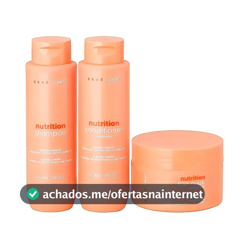 Kit Brae Para Nutrição Linha Braé Stages Nutrition - 3 Itens