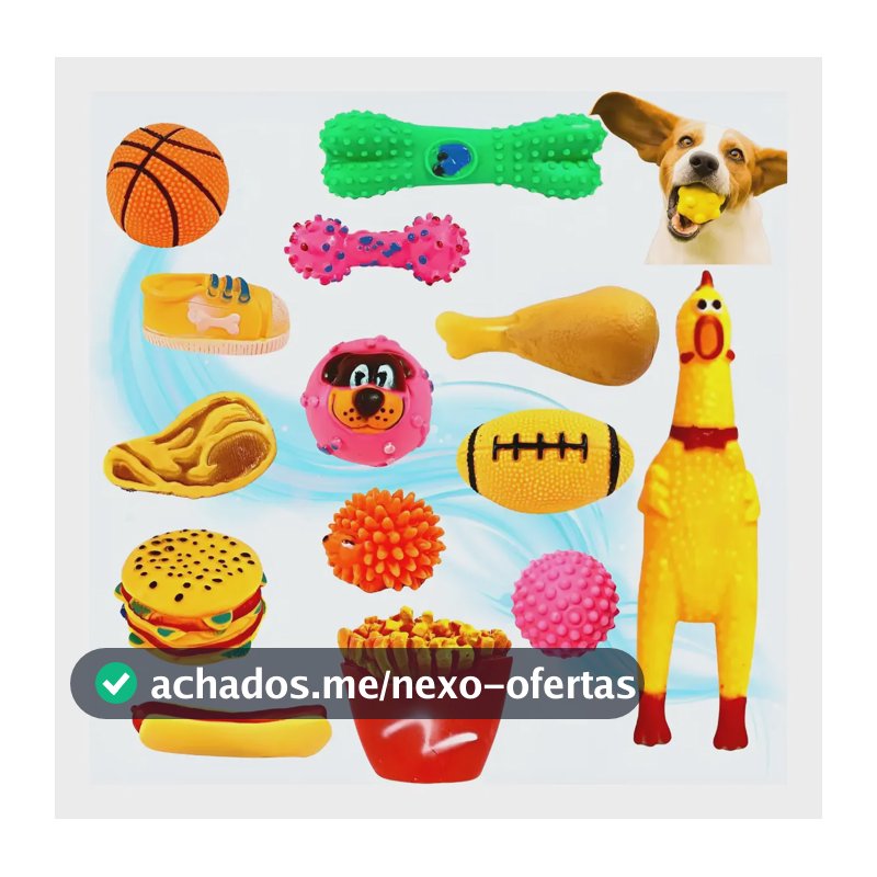5 Brinquedos Para Filhote Cachorro Pet Mordedor