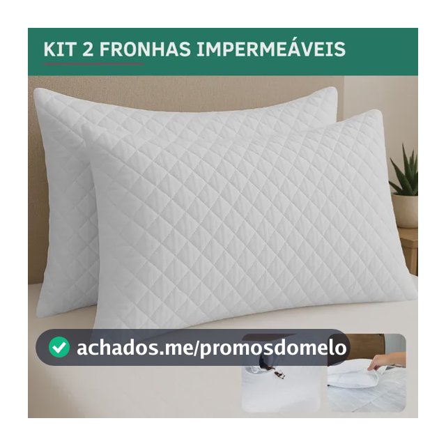 Kit 2 Capa Travesseiro Impermeavel Fronha Resistente Matelado Travesseiro