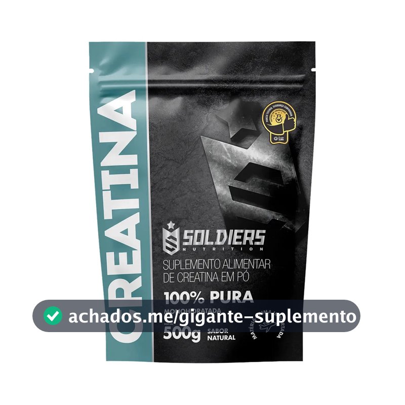 Creatina Soldiers Nutrition em pó Sem sabor x 500g