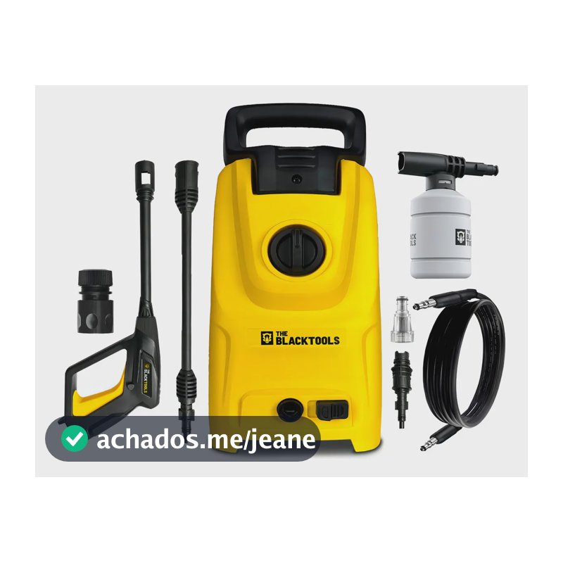 Lavadora De Alta Pressão Portátil Turbo 1400w 1500psi Cor Amarelo The Black Tools