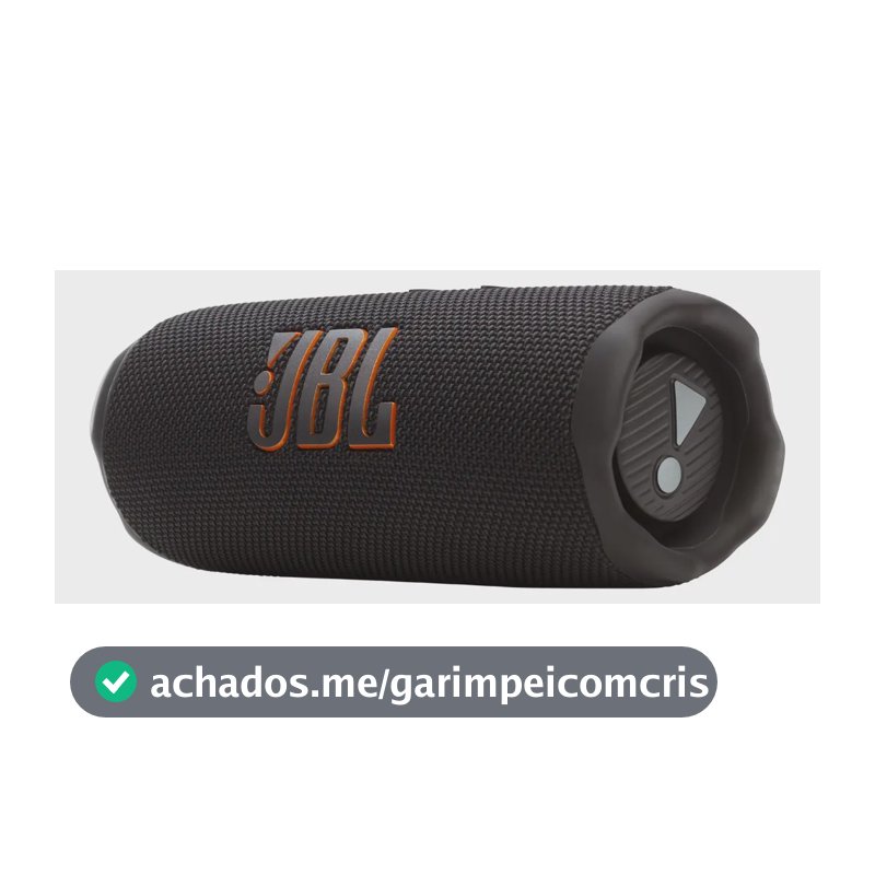Caixa De Som Flip7 Bluetooth Prova D'água Preta Jbl Bivolt Preto 127/220v