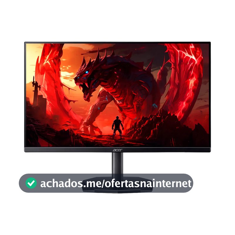 Monitor Gamer 27" Acer Nitro KG0 KG270 P0bi com Tela LED VA Full HD 144Hz 1ms GtoG AMD FreeSync Game Mode 8 Modos 99% sRGB e Design ZeroFrame