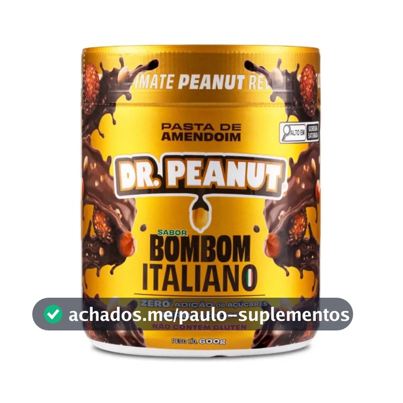 Suplemento em pasta Dr. Peanut Sódio Pasta de amendoim sabor Bombom italiano x 600g