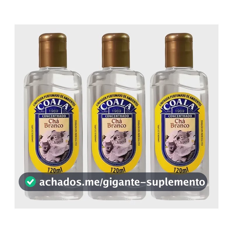Kit 3 Limpador Concentrado Perfumado Coala 120ml Aromatizante Chá Branco