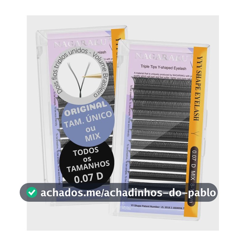 Cílios Y Ponta Tripla Nagaraku Brasileiro - Tam Único I Mix Preto D 0.07 09mm