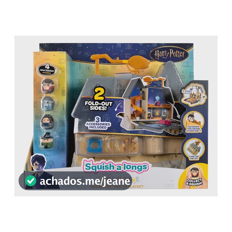 Playset Castelo De Hogwarts Harry Potter - Squish A Longs Bege