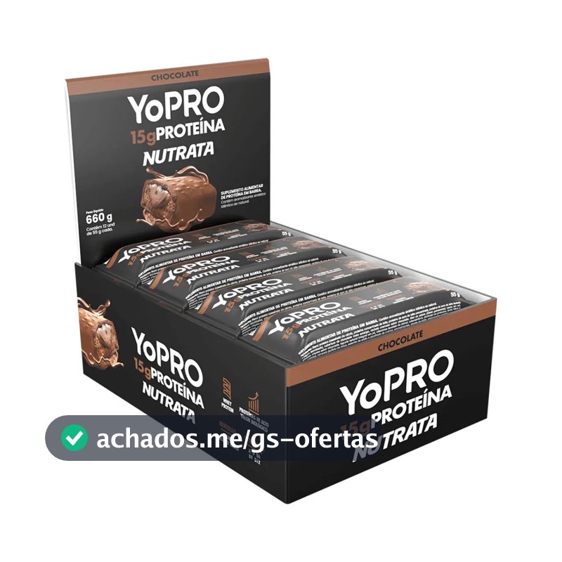 Barra de proteína Nutrata de sabor Chocolate x 12 un