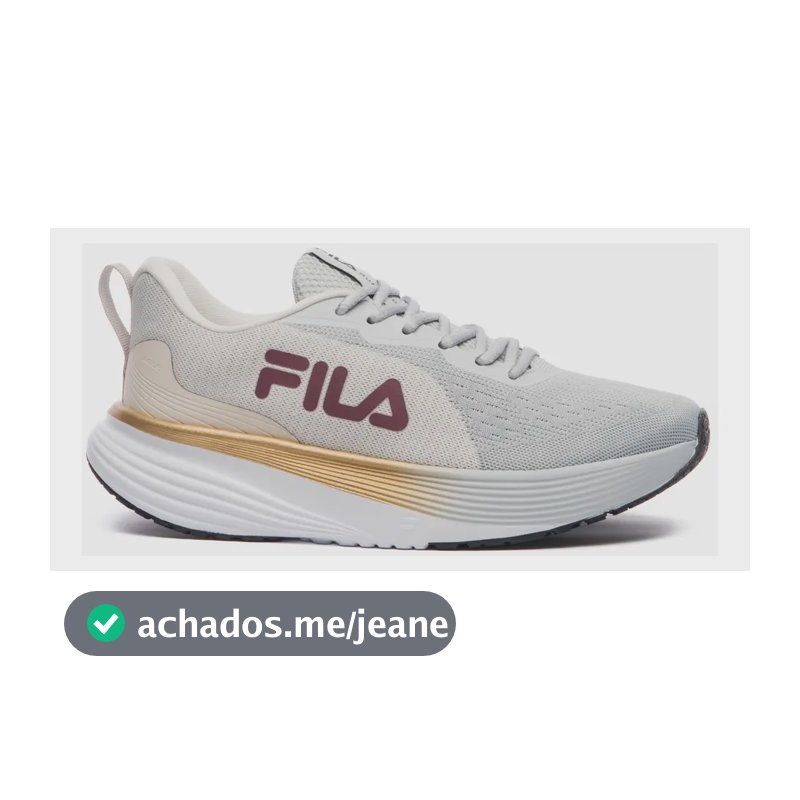 Tênis Feminino Agile Fila Bege/cinza Gelo/vinho Liso 38 Br