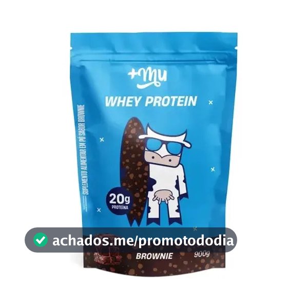 Whey Protein Concentrado +Mu em pó sabor Brownie x 900g