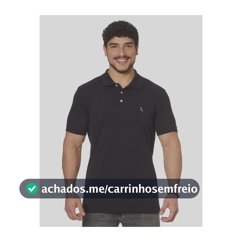 Camisa Reserva Masculino Polo Regular Essence Preto Liso Gg