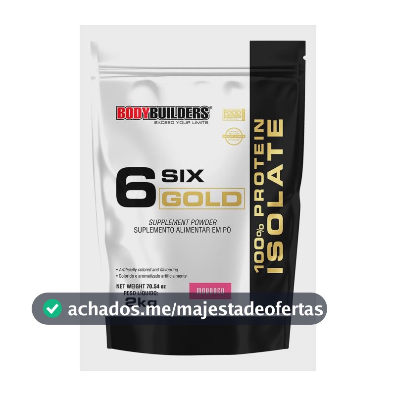 Proteína Bodybuilders Gold integral Black Proteína whey 100% em pó sabor Morango x 2kg