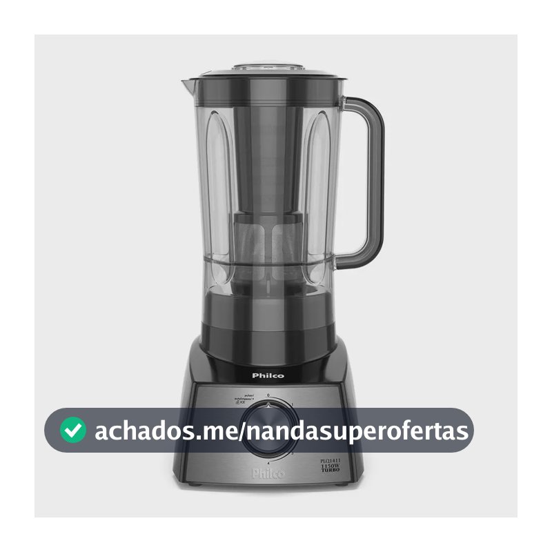 Liquidificador Plq1411p 4 Velocidades 2,7l 1150w Philco Preto 220v