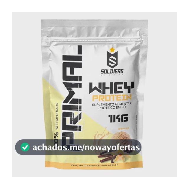 Whey Protein Primal 1kg Soldiers Nutrition Sabor Baunilha